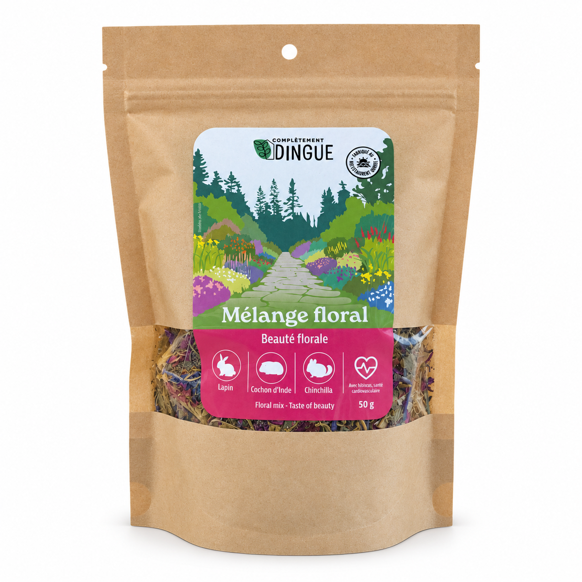 Mélange floral "Beauté florale" Complètement Dingue sur fond blanc