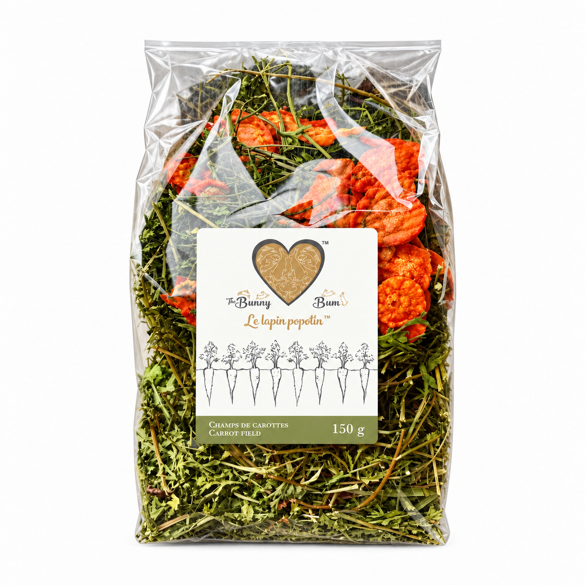 Champs de carottes - Bunny Bum — produit entier sur fond blanc