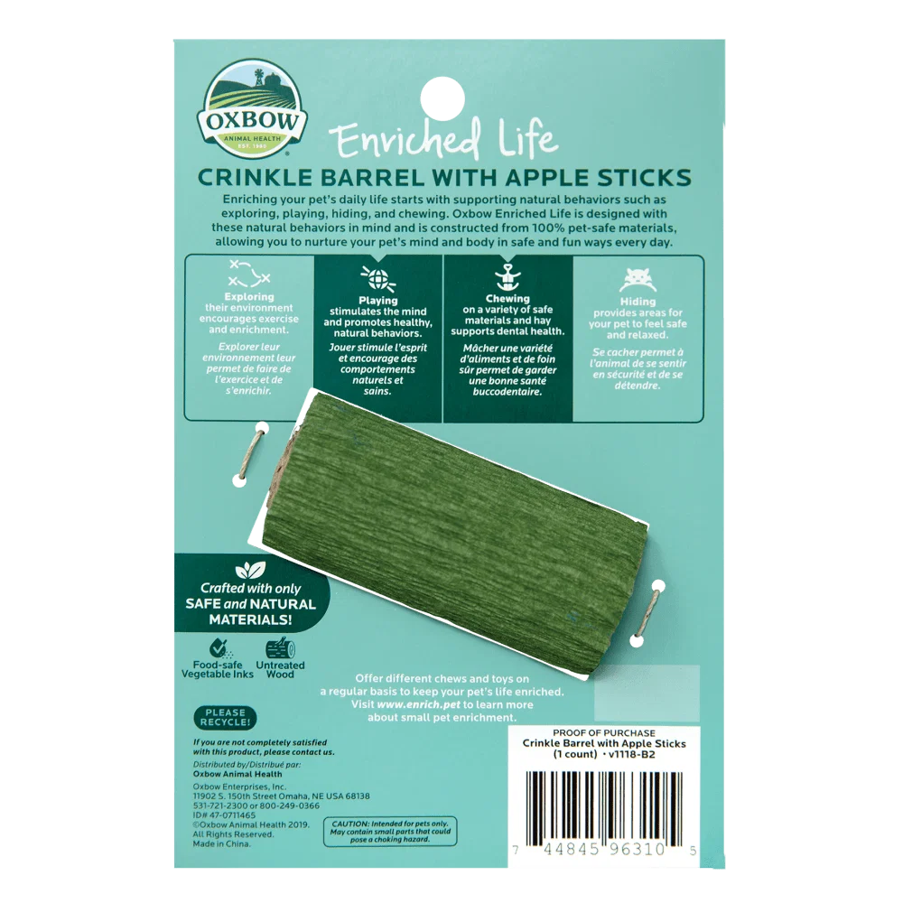 Tonneau gondolé avec bâtons à la pomme Oxbow - emballage arrière