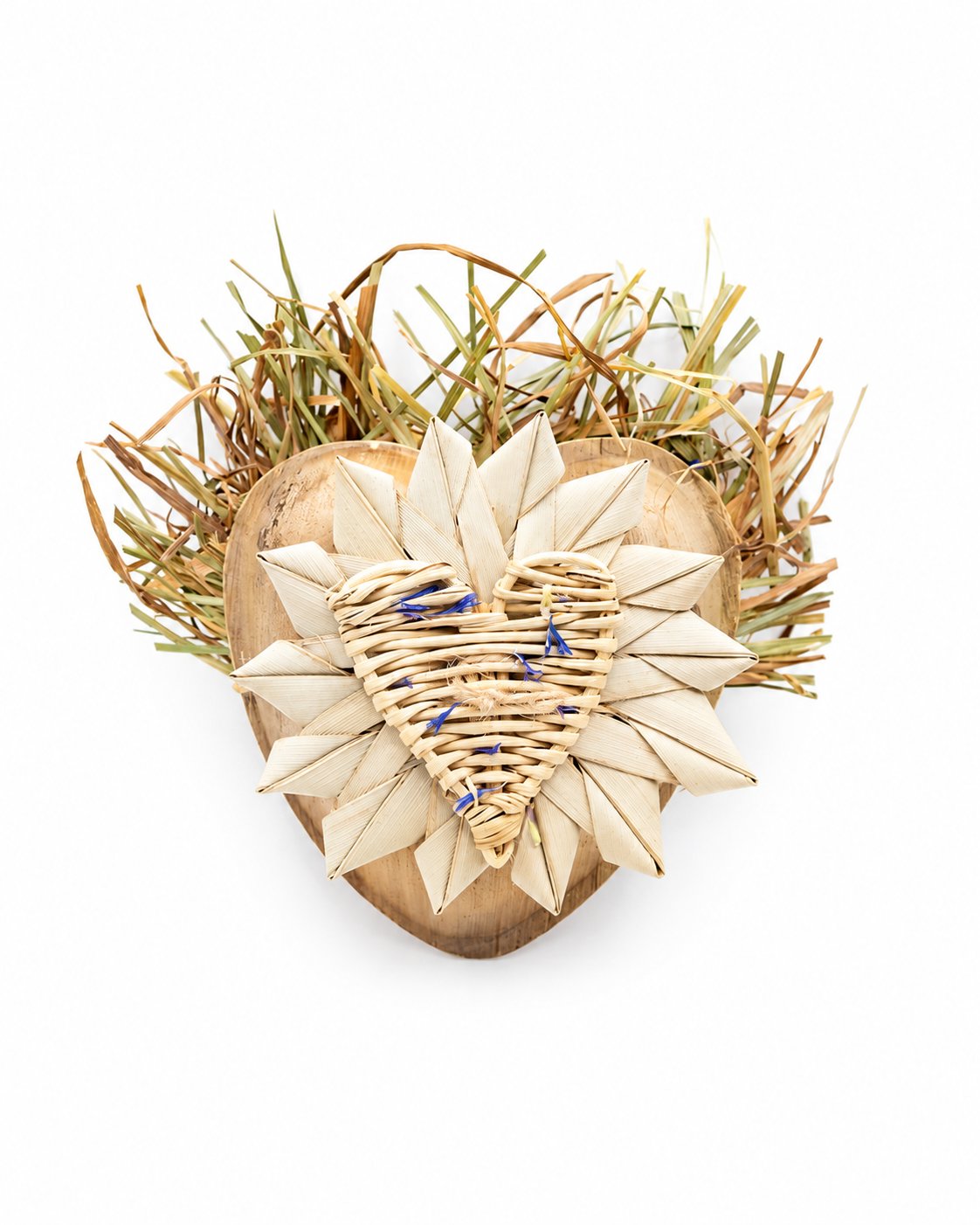 Cœur en feuille de palmier avec Forage - The Bun Bun Family — sur fond blanc