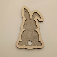 Load image into Gallery viewer, Wooden rabbit key ring
