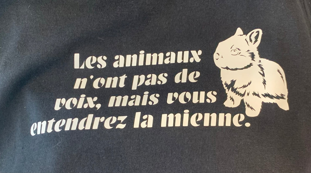 “Animals have no voice” t-shirt