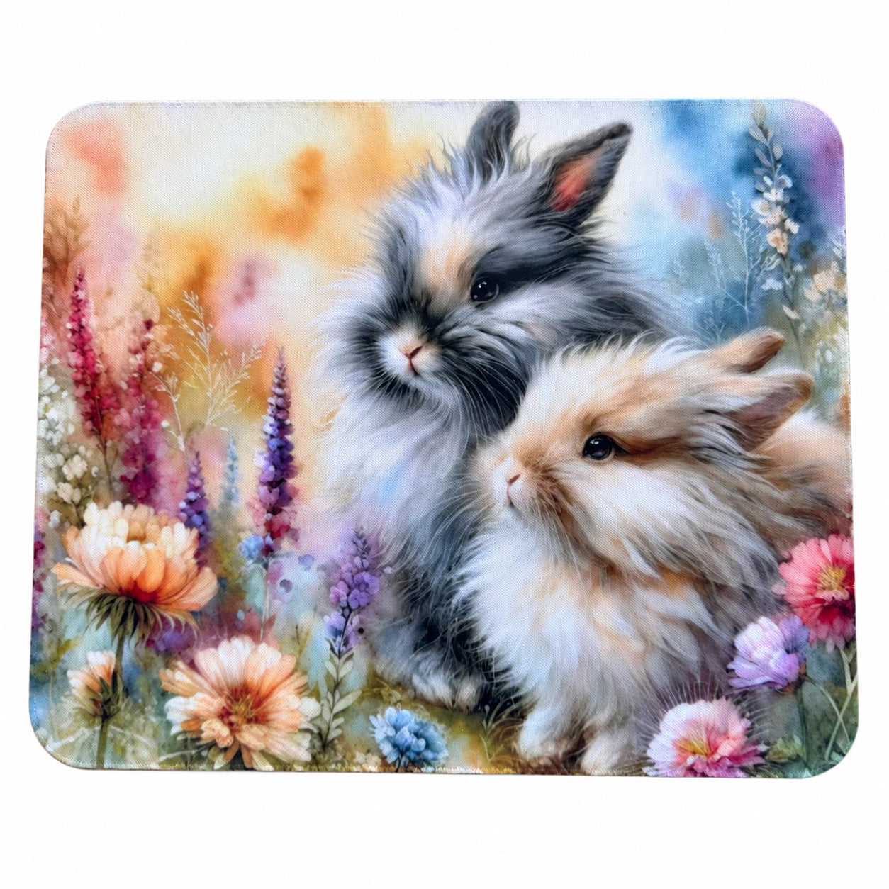 Tapis de souris — Deux têtes de lion sur fond blanc