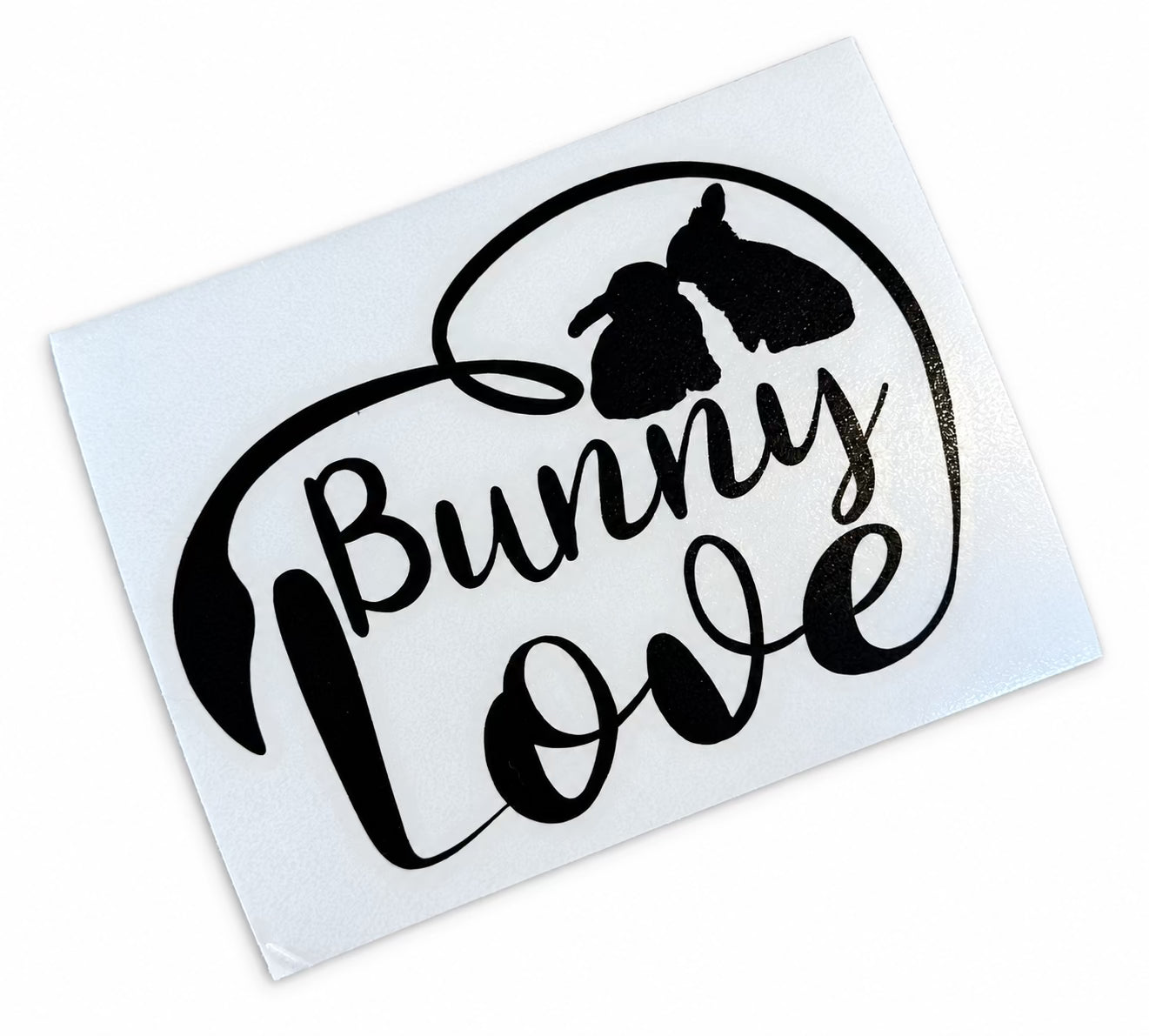 Collant Bunny Love noir sur fond blanc