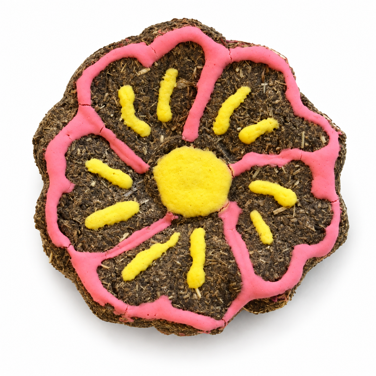 Biscuit Fleur coquelicot sur fond blanc