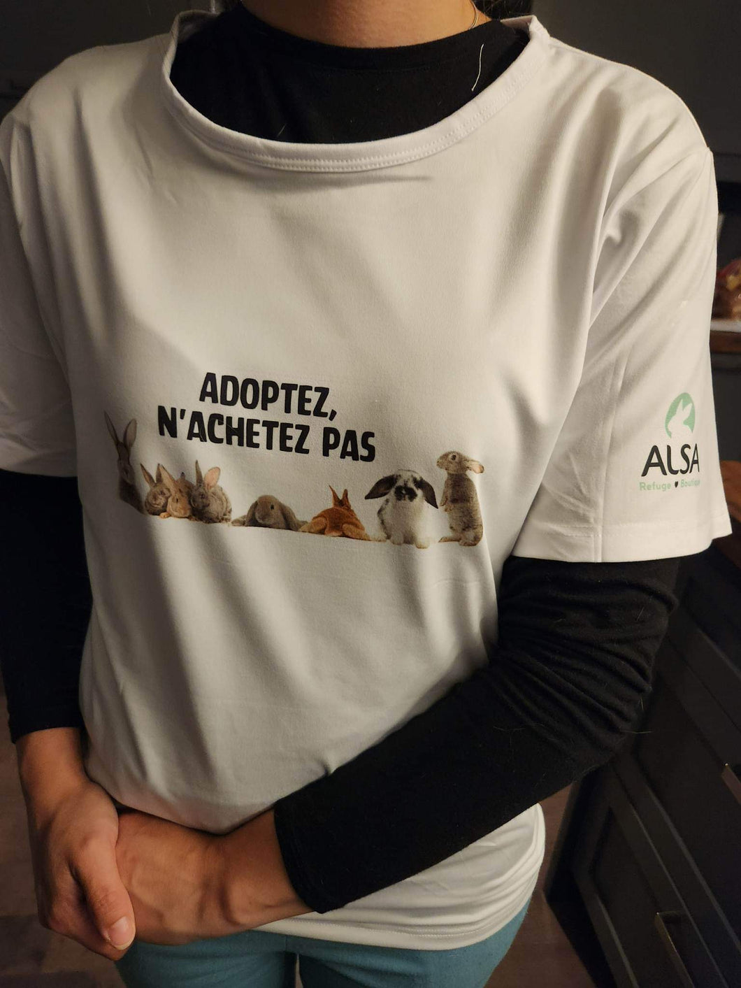 T-shirt « Adoptez un lapin »