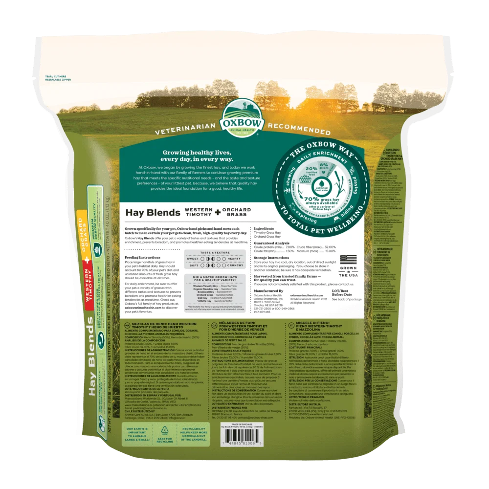 Oxbow Hay Blends 40 oz - arrière