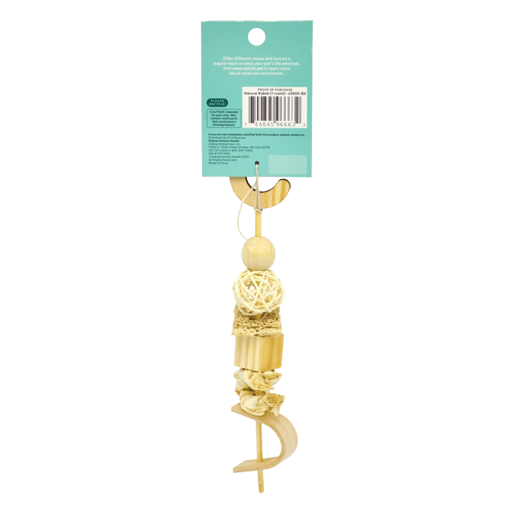 Pendant de jeu naturel Oxbow Natural Kabob - emballage arrière
